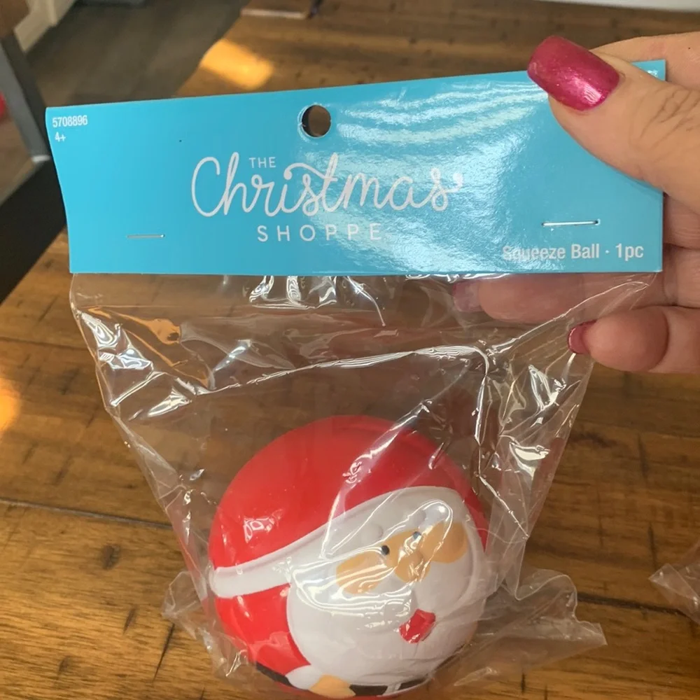 The Christmas Shop ,Santa Squeeze Ball Stocking Stuffer